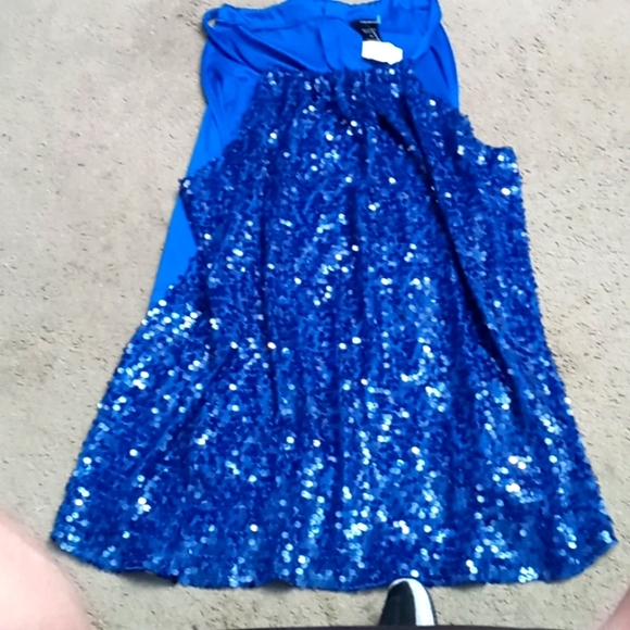 pat rego Tops - Plus size blue sequin sleeve less top size 22